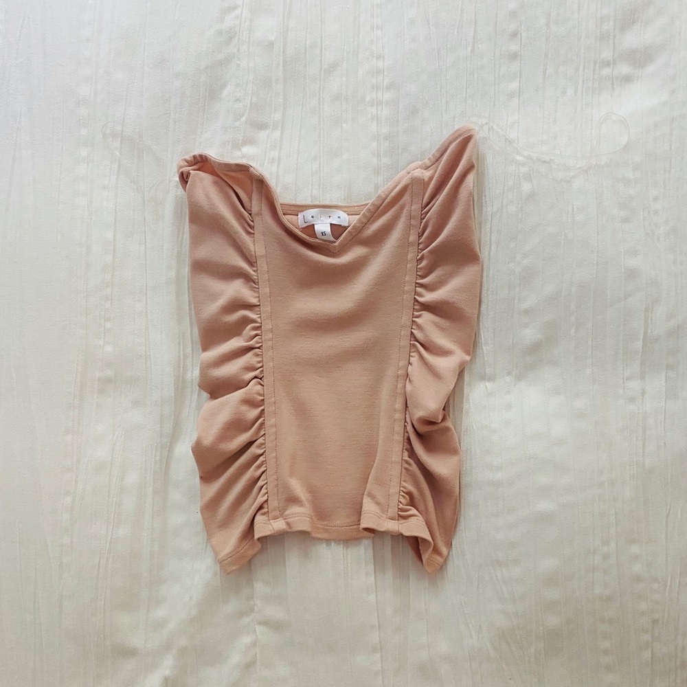 Leith Ruched Strapless Top - Picture 5 of 7